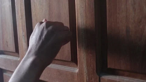 Knock the door 2 Stock Footage 294721623