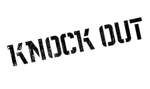 Knock Out rubber stamp Stock Illustration