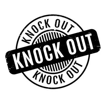 Knock Out rubber stamp Illustrazione stock