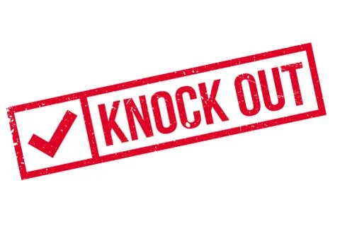 Knock Out rubber stamp Stock Illustration