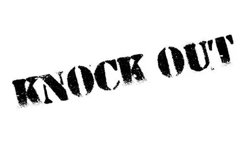 Knock Out rubber stamp Stock Illustration