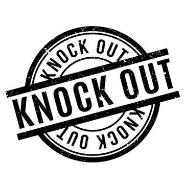 Knock Out rubber stamp Stock Illustration