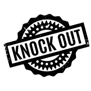 Knock Out rubber stamp Illustrazione stock