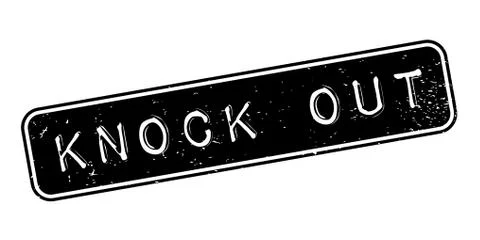 Knock Out rubber stamp Stock Illustration