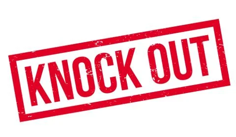 Knock Out rubber stamp Illustrazione stock