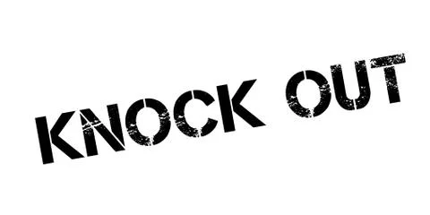 Knock Out rubber stamp Stock Illustration