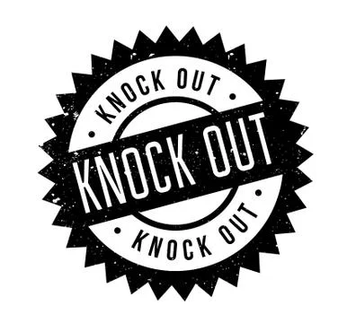 Knock Out rubber stamp Illustrazione stock