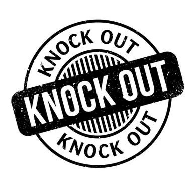 Knock Out rubber stamp Illustrazione stock