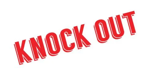 Knock Out rubber stamp Stock Illustration