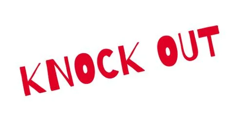 Knock Out rubber stamp Stock Illustration
