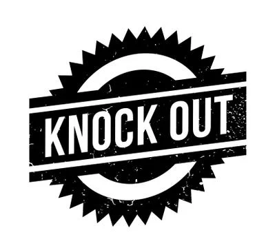 Knock Out rubber stamp Stock Illustration