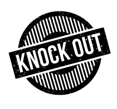Knock Out rubber stamp Illustrazione stock