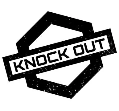 Knock Out rubber stamp Stock Illustration