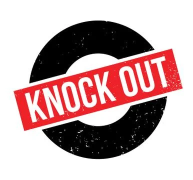 Knock Out rubber stamp Stock Illustration