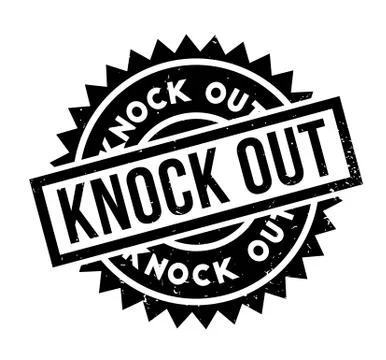 Knock Out rubber stamp Stock Illustration
