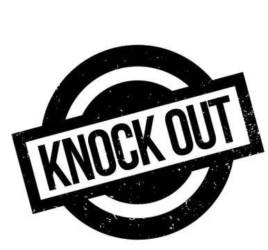 Knock Out rubber stamp Stock Illustration