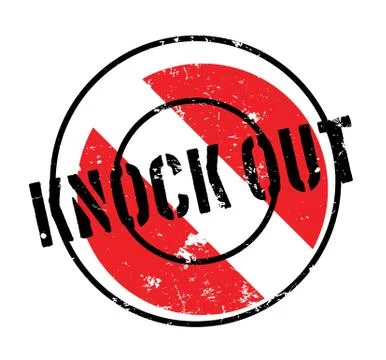 Knock Out rubber stamp Stock Illustration