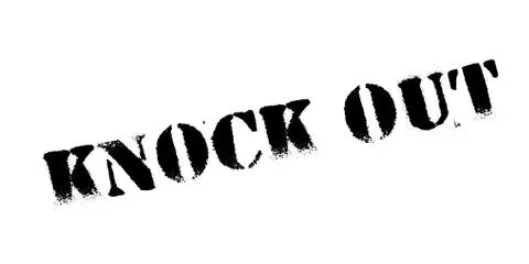 Knock Out rubber stamp Stock Illustration
