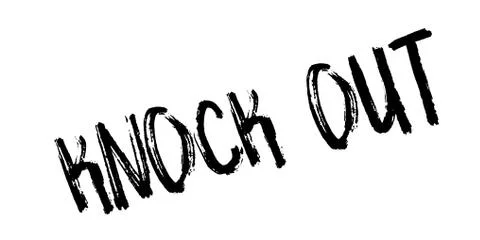 Knock Out rubber stamp Stock Illustration