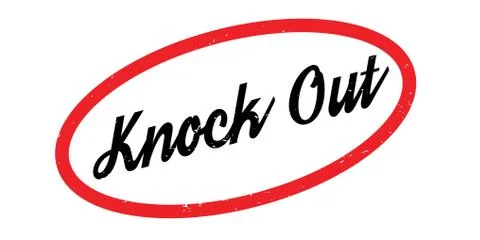 Knock Out rubber stamp Stock Illustration