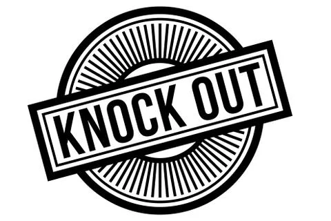 Knock Out typographic stamp Illustrazione stock