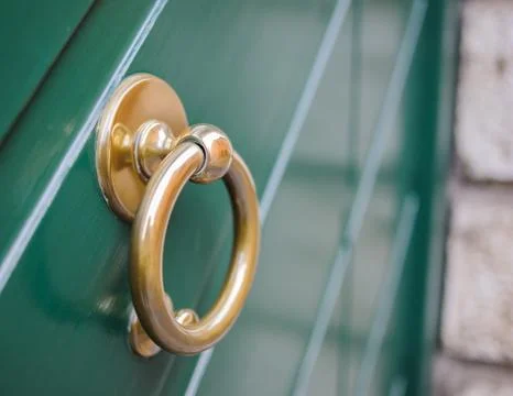 Knocker to brass ring Stock Photos