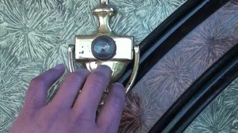 Knocking the door Stock Footage