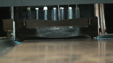 Knocking Down Pins During Bowling Frame Stock Footage 301173