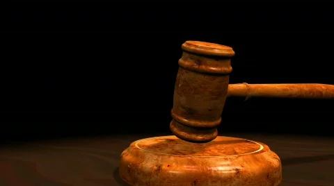 Knocking of gavel. With alpha channel Stock-Footage 561376