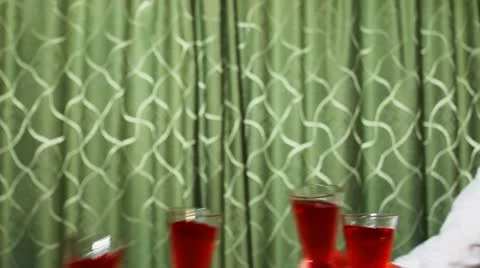 Knocking Glasses With Splash Video stock 11184732