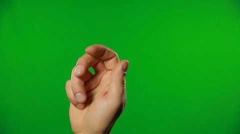 Knocking on a green screen - close up.FULL HD Video stock 42000538