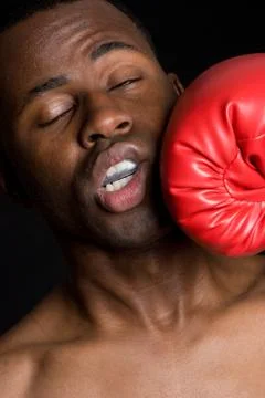 Knockout boxing Stock Photos