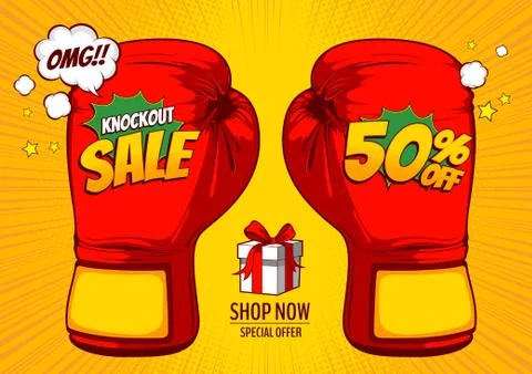 Knockout sale Stock Illustration
