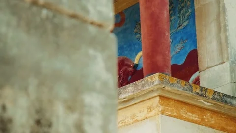 Knossos palace Minotaur. Stock Footage 194249924