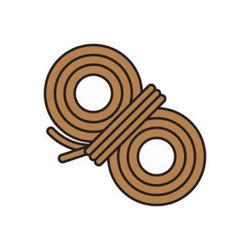 Knot flat color icon Stock Illustration
