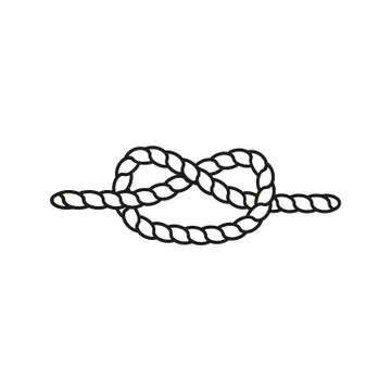 The knot icon. Node and tie, rope symbol. Flat Иллюстрация
