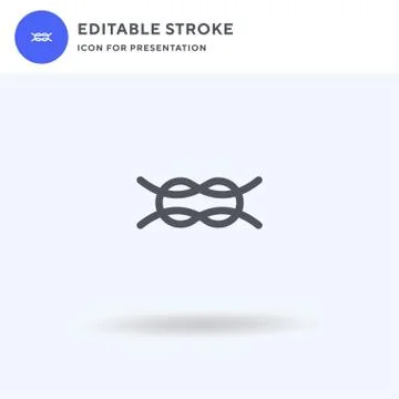 Knot icon vector, filled flat sign, solid pictogram isolated on white, logo Illustrazione stock