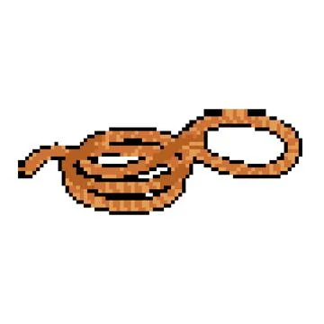Knot lasso pixel art vector illustration Illustrazione stock