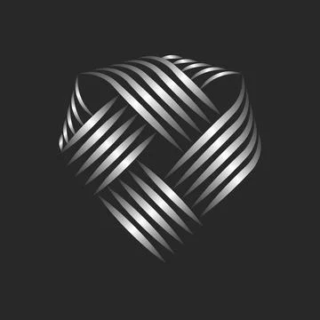 Knot logo in the shape of a diamond stone for a jewelry store or workshop, .. Stock Illustration