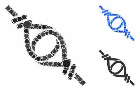 Knot loop connection Mosaic Icon of Round Dots Stock Illustration