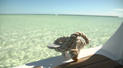 Knot made on a boat Stock Footage 68699193