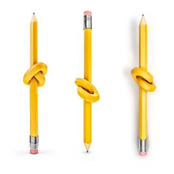 Knot pencils Иллюстрация