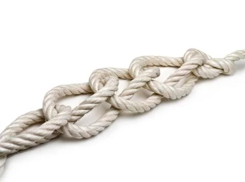 The knot in a rope. Stock Photos