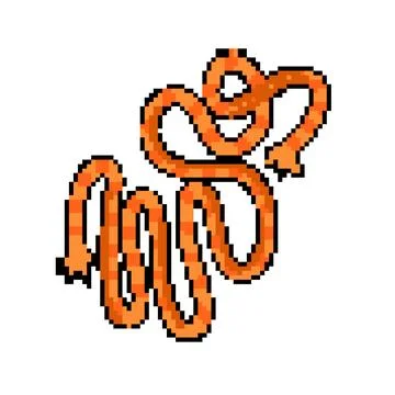 Knot rope pixel art vector illustration Illustrazione stock
