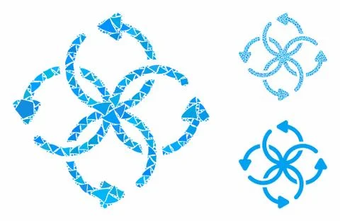 Knot rotation Composition Icon of Tuberous Elements Stock Illustration