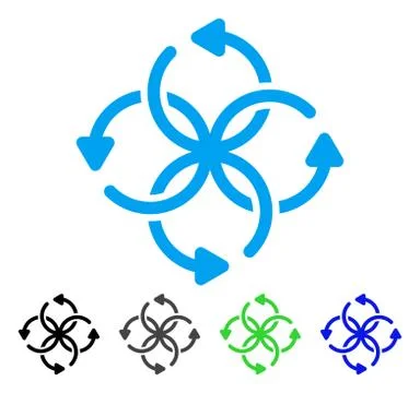 Knot Rotation Flat Icon Illustrazione stock