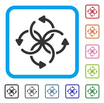 Knot Rotation Framed Icon Illustrazione stock