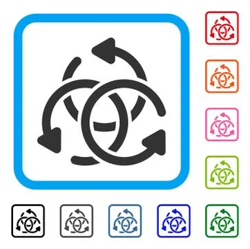 Knot Rotation Framed Icon Illustrazione stock