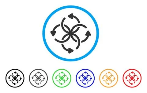 Knot Rotation Rounded Icon Stock Illustration