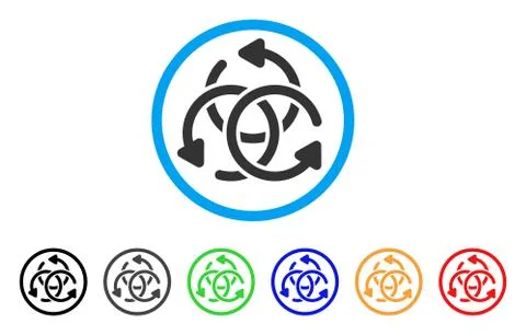 Knot Rotation Rounded Icon Stock Illustration